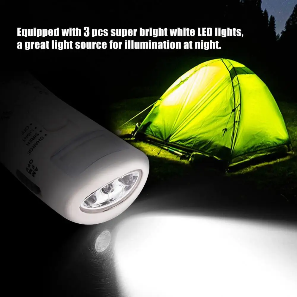 

Multi-band Super Bright Emergency Led Flashlight Portable Radio Receiver A Great Light Source Emergency Hand Crank Dynamo Power