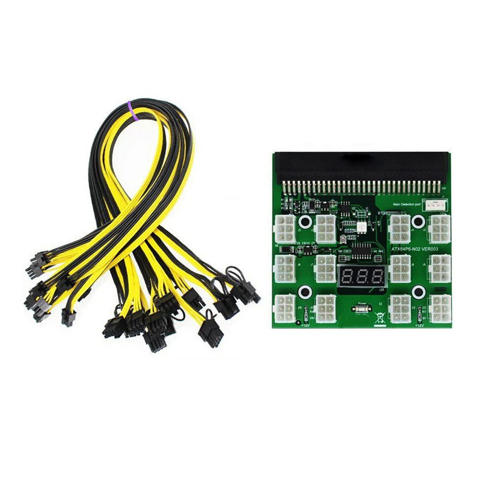2022 Breakout Board PCI-E Power Supply Breakout Board Adapter Set 12/17Ports 6Pin PSU GPU Graphics Card Power Adapter With Cable
2022 Breakout Board PCI-E Power Supply Breakout Board Adapter Set 12/17Ports 6Pin PSU GPU Graphics Card Power Adapter With Cable