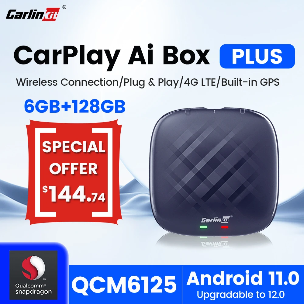 CarlinKit CarPlay Ai Box Android 11 Plus Wireless CarPlay Android TV Box QCM6125 6G+128G 4G LTE Netflix Youtube Iptv Smart Box
CarlinKit CarPlay Ai Box Android 11 Plus Wireless CarPlay Android TV Box QCM6125 6G+128G 4G LTE Netflix Youtube Iptv Smart Box