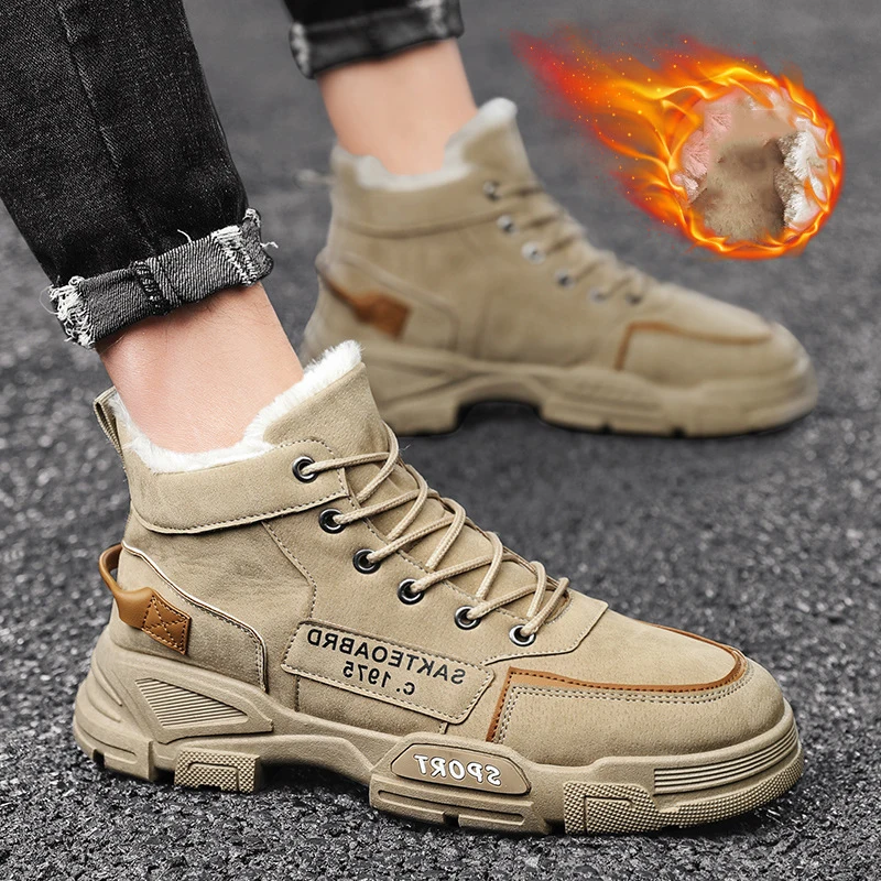 Man Winter Warm Plush Padded Thickened Snow Boots Female Outdoor Hiking Climb Sport Medium Boots Boy Flat Lace Up Soft Shoes New
Man Winter Warm Plush Padded Thickened Snow Boots Female Outdoor Hiking Climb Sport Medium Boots Boy Flat Lace Up Soft Shoes New