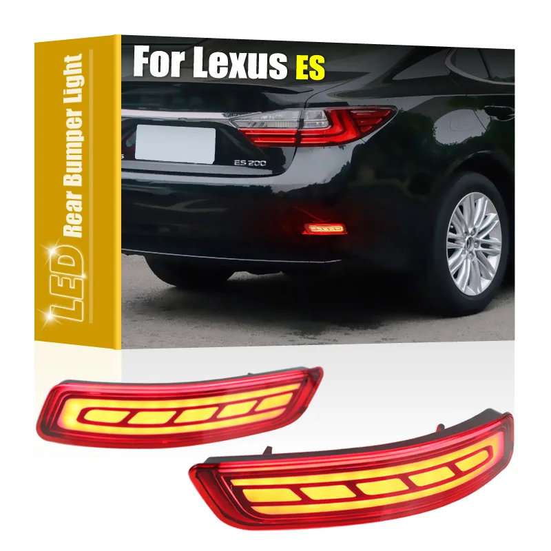 2Pcs 2 Functions LED Rear Bumper Tail Lamp Red Driving Braking Light For Lexus ES Series ES200 ES250 ES300h ES350 2014-2017
2Pcs 2 Functions LED Rear Bumper Tail Lamp Red Driving Braking Light For Lexus ES Series ES200 ES250 ES300h ES350 2014-2017