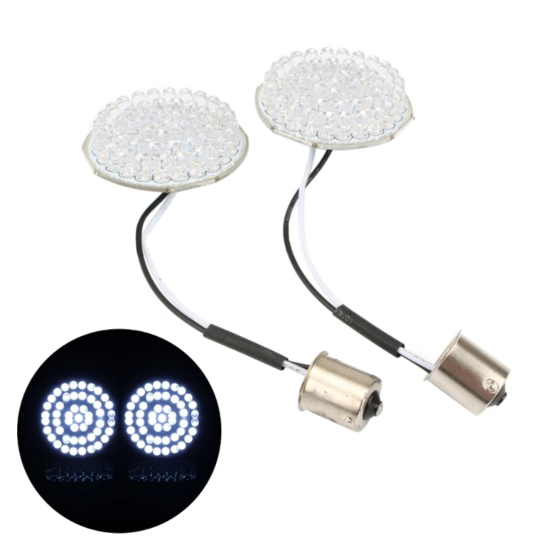 LED Turn Signal Indicator Light 1157/1156 Front Rear 2" Running Lamp Inserts Kit Alloy1 Pair Suitable for Motorbike
LED Turn Signal Indicator Light 1157/1156 Front Rear 2" Running Lamp Inserts Kit Alloy1 Pair Suitable for Motorbike