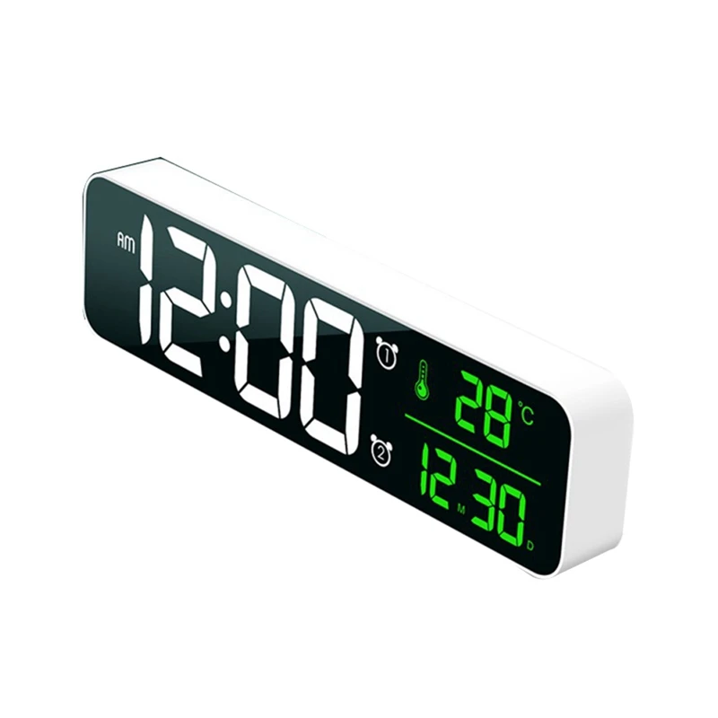 2X Fashion Living Room Digital Display LED Digital Perpetual Calendar Clock Luminous Silent Electronic Alarm Clock White
2X Fashion Living Room Digital Display LED Digital Perpetual Calendar Clock Luminous Silent Electronic Alarm Clock White
