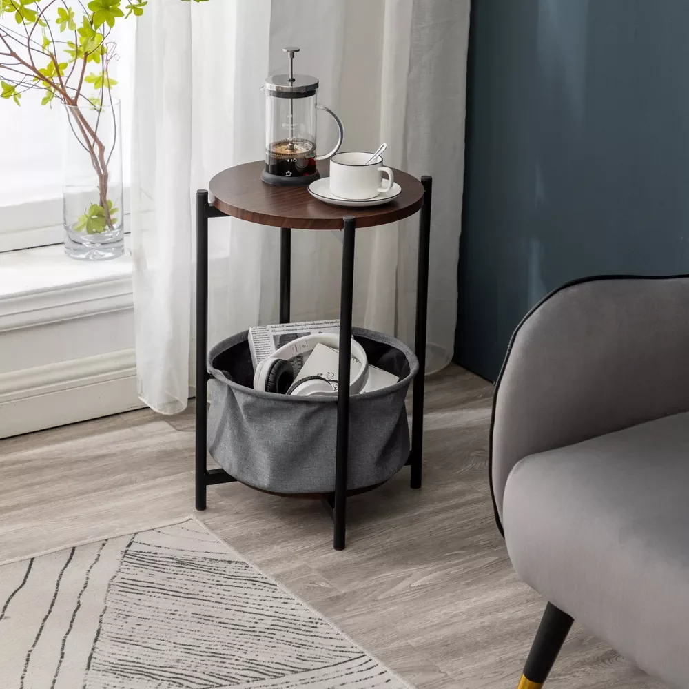Small Coffee Table, Double-layer Round Tea Table with Storage for Office Living Room Bedroom Balcony Garden Home
Small Coffee Table, Double-layer Round Tea Table with Storage for Office Living Room Bedroom Balcony Garden Home