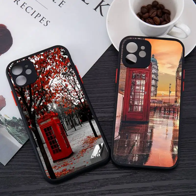 London phone booth Phone Case matte transparent For iphone 7 8 11 12 13 plus mini x xs xr pro max cover
London phone booth Phone Case matte transparent For iphone 7 8 11 12 13 plus mini x xs xr pro max cover