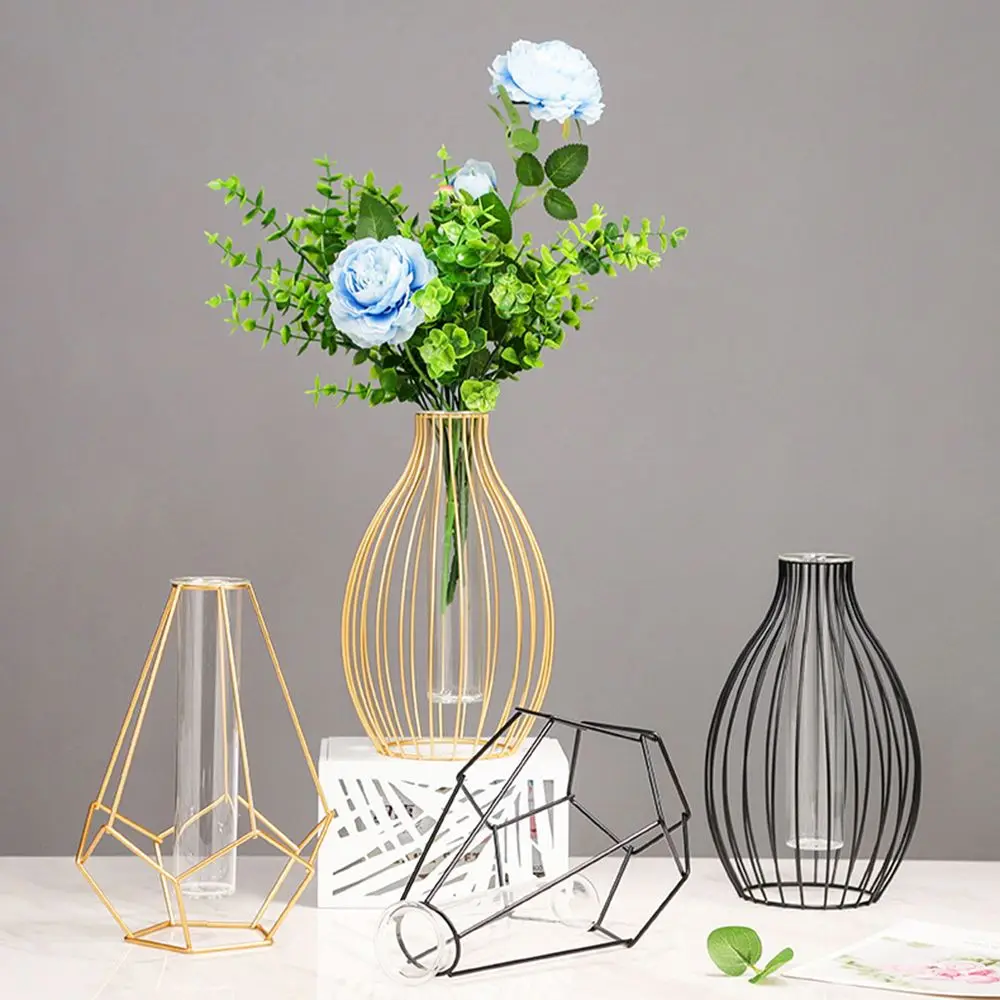 Terrarium Metal Holder Desktop Ornament Iron Art Vase Hydroponic Flower Vase Geometric Line Frame Glass Test Tube
Terrarium Metal Holder Desktop Ornament Iron Art Vase Hydroponic Flower Vase Geometric Line Frame Glass Test Tube