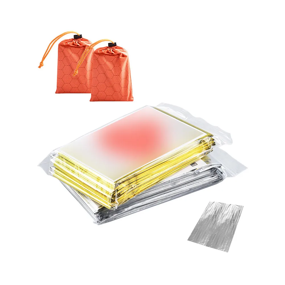 Emergency Solar Space Blanket Survival Safety First Aid Insulating Mylar Thermal Aluminum Film Solar Blanket Camping Tool
Emergency Solar Space Blanket Survival Safety First Aid Insulating Mylar Thermal Aluminum Film Solar Blanket Camping Tool