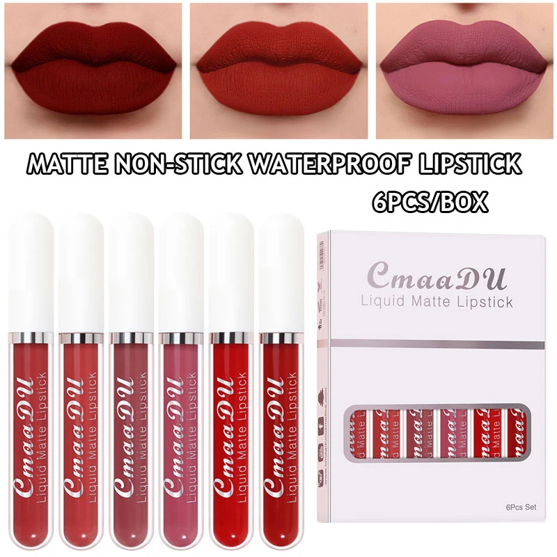6 Pcs/Set Lip Makeup Velvet Matte Liquid Lipstick Long Lasting Lip Gloss Set Waterproof Nonstick Cup Sexy Red Beauty
6 Pcs/Set Lip Makeup Velvet Matte Liquid Lipstick Long Lasting Lip Gloss Set Waterproof Nonstick Cup Sexy Red Beauty