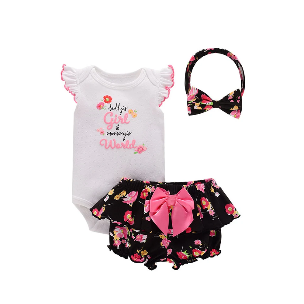 Baby 3-Pack Bodysuits for Girls Summer 3-12M Short Sleeve Cotton Romper Pants Headband Sets for Toddlers Infant Bebe Outfits
Baby 3-Pack Bodysuits for Girls Summer 3-12M Short Sleeve Cotton Romper Pants Headband Sets for Toddlers Infant Bebe Outfits