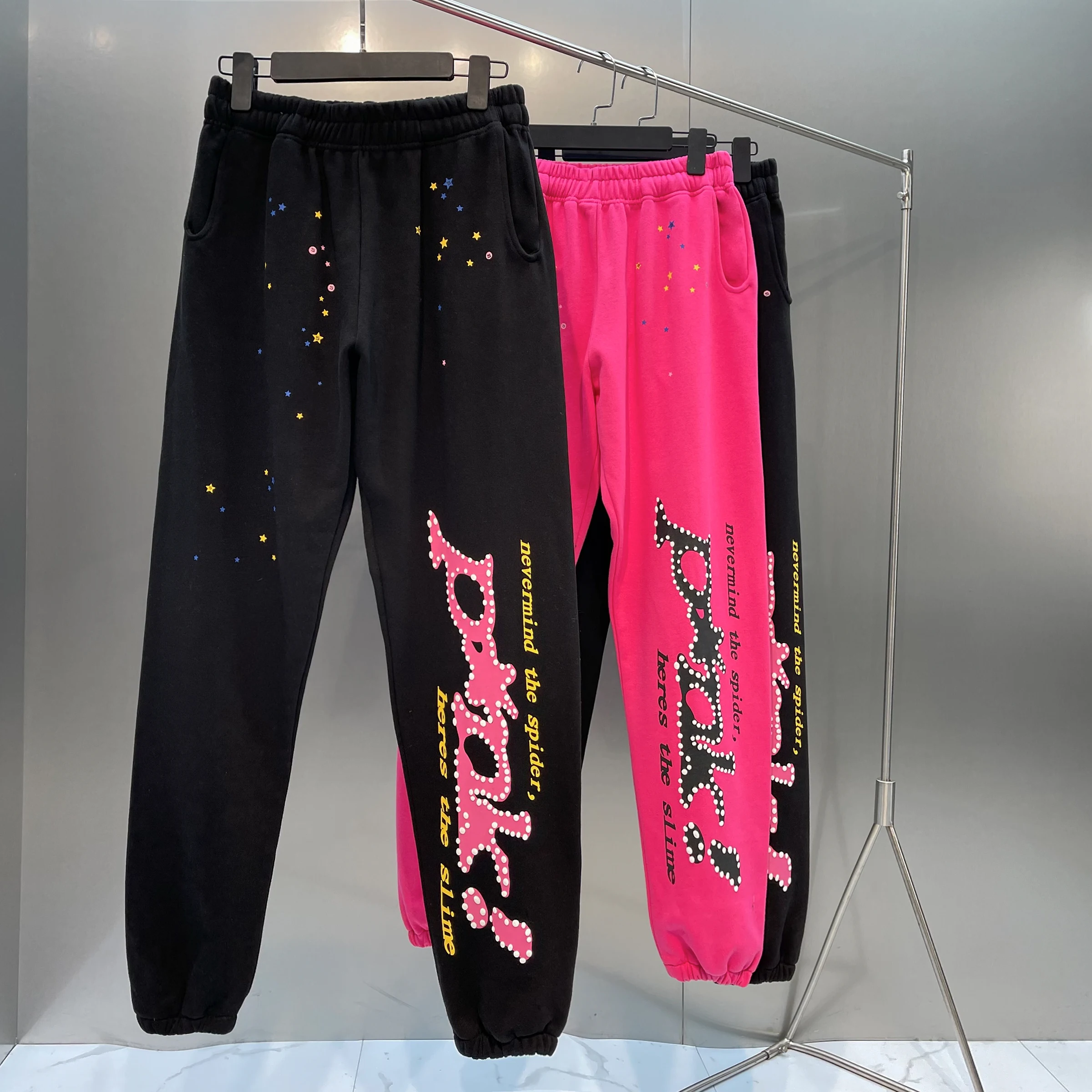 

Модные брендовые спортивные штаны в стиле Хай-стрит, разноцветные свободные мужские и женские леггинсы с 3D-принтом в стиле хип-хоп, штаны для бега