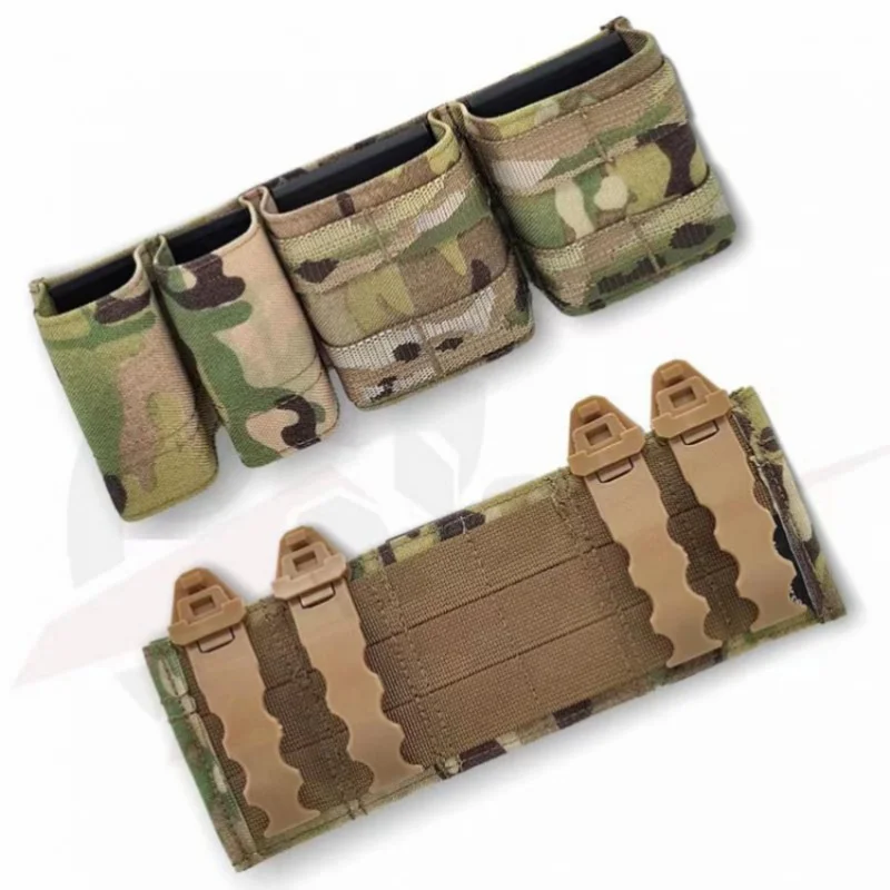 

Tactical ESSTAC KYWI 5 56 2 2 Side Quadruple Magazine Pouch 9mm Molle Tools Bag Insert Clip Set