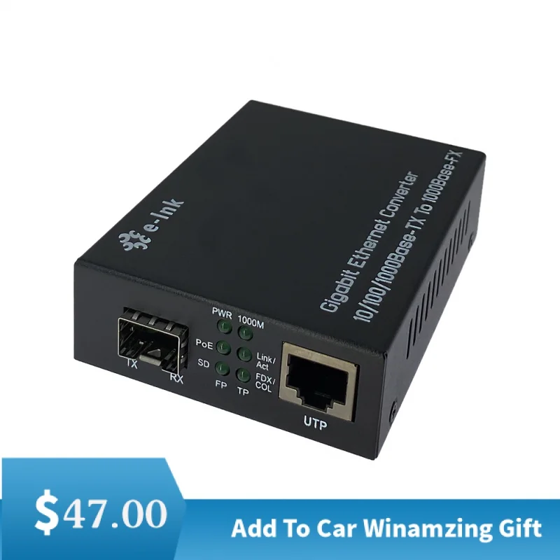 Gigabit Ethernet PoE+ Media Converter With SFP Slot 10/100/1000MBase-T to 1000Base-SX Fiber Media Converter 48V DC Input
Gigabit Ethernet PoE+ Media Converter With SFP Slot 10/100/1000MBase-T to 1000Base-SX Fiber Media Converter 48V DC Input