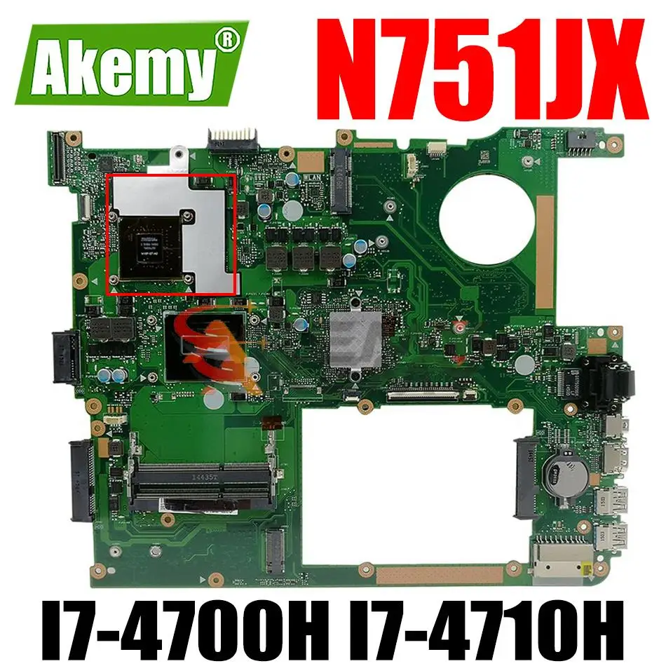 Материнская плата для ноутбука ASUS N751J N751JX N751JK, системная плата N751JX Φ 4710H GTX850M GTX950M GPU
Материнская плата для ноутбука ASUS N751J N751JX N751JK, системная плата N751JX Φ 4710H GTX850M GTX950M GPU