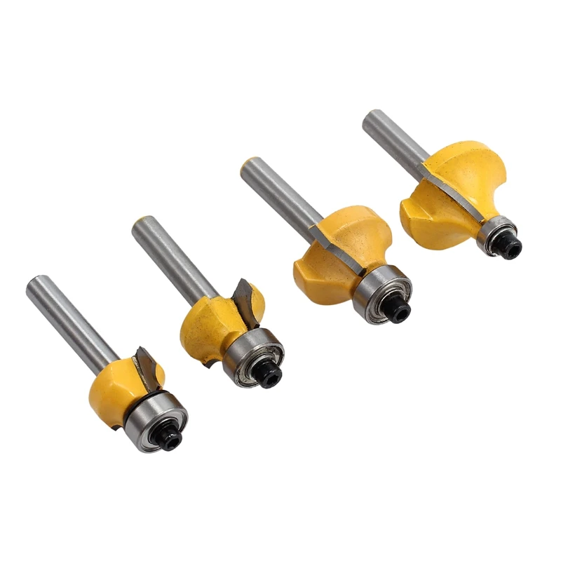 Retail 4X Round Over Edging Router Bit Set 1/4 Inch Shank 1/2 Inch 3/8 Inch 1/4 Inch 1/8 Inch Radius
Retail 4X Round Over Edging Router Bit Set 1/4 Inch Shank 1/2 Inch 3/8 Inch 1/4 Inch 1/8 Inch Radius