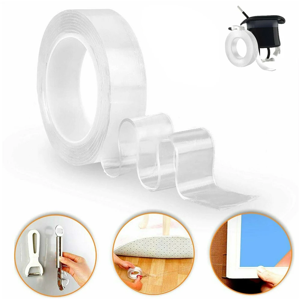 1 Pc Tape Nano Transparent Double-Sided Tape No Trace, Removable And Washable Super Washable Reusable Not Damage Wall Surface
1 Pc Tape Nano Transparent Double-Sided Tape No Trace, Removable And Washable Super Washable Reusable Not Damage Wall Surface