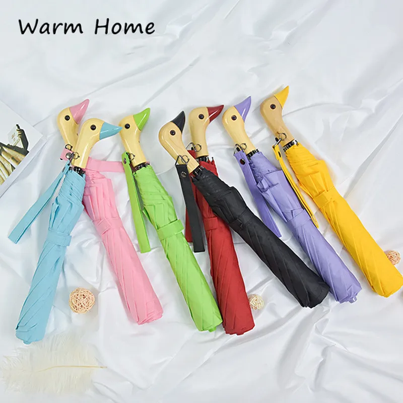 Ins Wooden Handle Cute Duck Head Umbrella Sunny Rainy UV Umbrellas Windproof Automatic 2-Folding Sun Parasol for Women Men Gifts
Ins Wooden Handle Cute Duck Head Umbrella Sunny Rainy UV Umbrellas Windproof Automatic 2-Folding Sun Parasol for Women Men Gifts