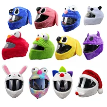 Motorcycle Helmet Cover Cartoon Plush Helmets Hat With Crazy Large Flexible Ears Funny Helmet Protective Case For Riding