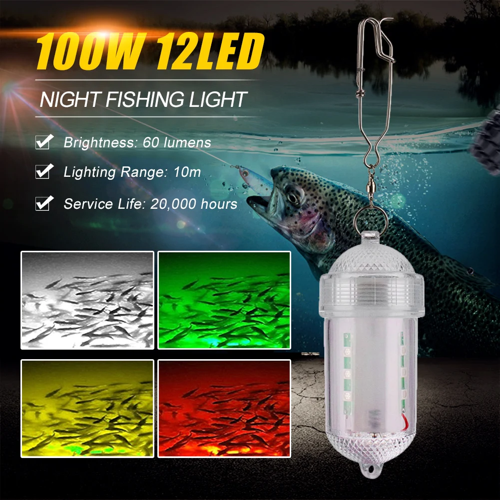 60 Lumens Underwater Fishing LED Lure Light Waterproof Night Fish Attracting Light Boat Fishing Luminous Lure Fishing Tackles
60 Lumens Underwater Fishing LED Lure Light Waterproof Night Fish Attracting Light Boat Fishing Luminous Lure Fishing Tackles