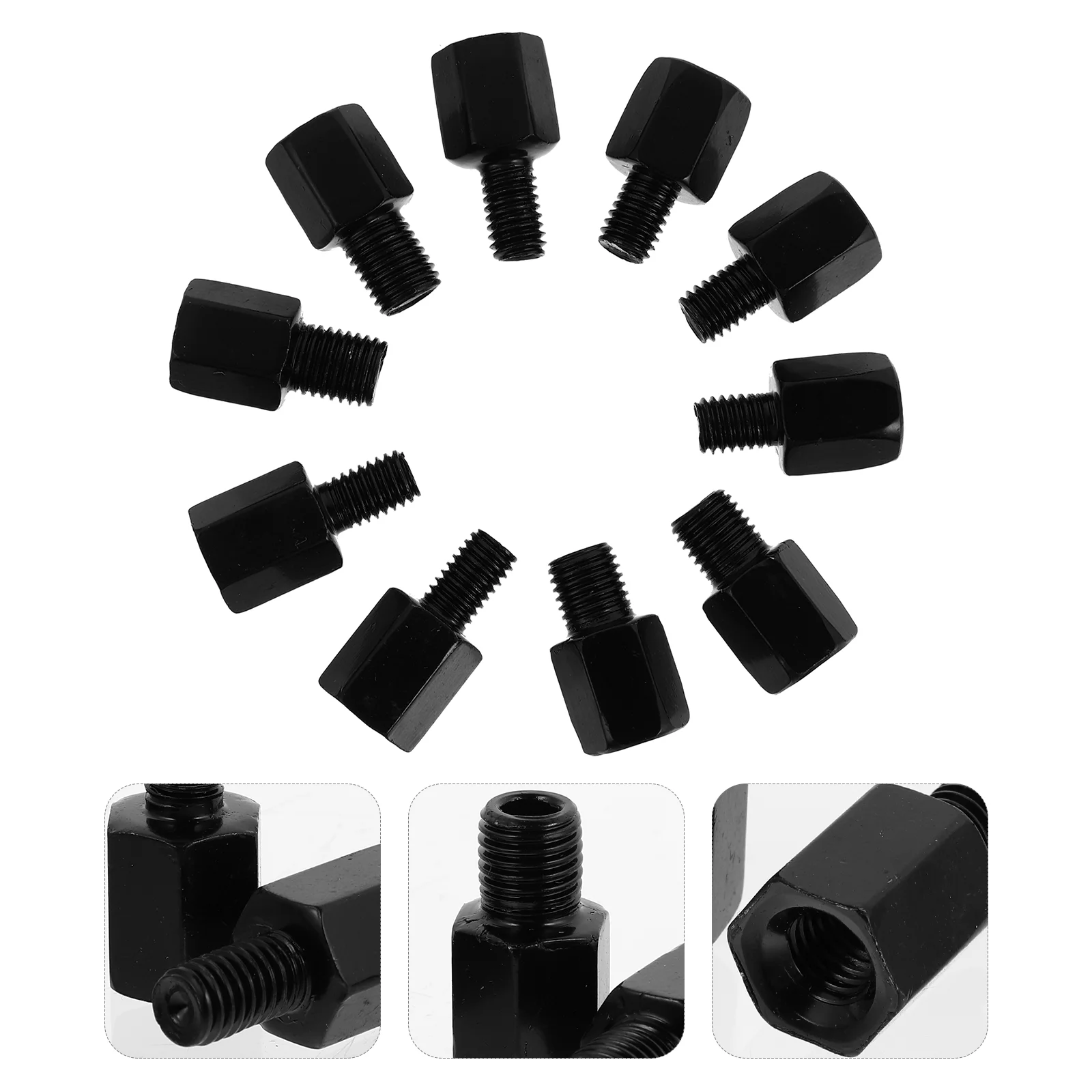 10 Pcs Screw Side Mirror Adapters Black Mirrors Positive Negative Teeth Steel Motorcycle
10 Pcs Screw Side Mirror Adapters Black Mirrors Positive Negative Teeth Steel Motorcycle