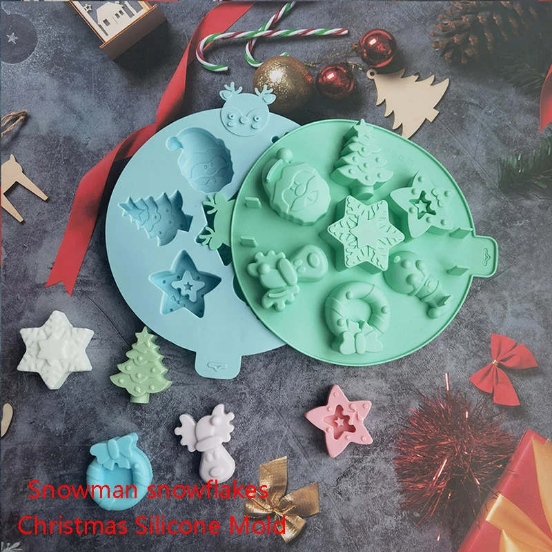 Snowman Snowflakes Christmas Tree Stockings Bells Chocolate Party Cake Decorating Tools DIY Silicone Mold Gumpaste
Snowman Snowflakes Christmas Tree Stockings Bells Chocolate Party Cake Decorating Tools DIY Silicone Mold Gumpaste