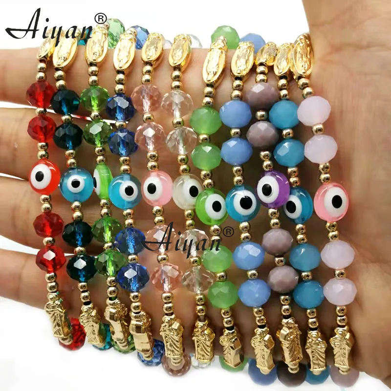 12Pieces Religious St.Jude And Virgin Mary Bracelet With Crystal Can Used For Prayer And Given As A Gift In A Variety Of Colors
12Pieces Religious St.Jude And Virgin Mary Bracelet With Crystal Can Used For Prayer And Given As A Gift In A Variety Of Colors
