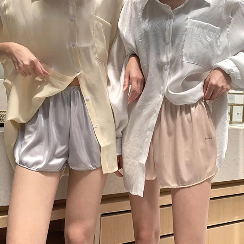 Safety Short Pants Thin Silk Shorts Spandex Seamless Protective Slip Under Loose White Pink Casual Home Short Pants Woman Summer
Safety Short Pants Thin Silk Shorts Spandex Seamless Protective Slip Under Loose White Pink Casual Home Short Pants Woman Summer