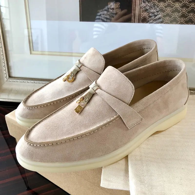 Cow Suede Real Leather Great Quality 2023 Spring Summer New Cashmere Flats Women's Leisure Classic Comfy Walking Loafers Flat
Cow Suede Real Leather Great Quality 2023 Spring Summer New Cashmere Flats Women's Leisure Classic Comfy Walking Loafers Flat