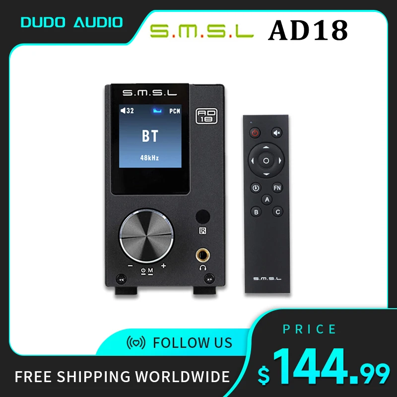SMSL AD18 Audio Digital Amplifier Bluetooth 4.2 USB DAC Amplifier Audio DAC Hifi Power Amplifier 2.1 Stereo Professional 80W Amp
SMSL AD18 Audio Digital Amplifier Bluetooth 4.2 USB DAC Amplifier Audio DAC Hifi Power Amplifier 2.1 Stereo Professional 80W Amp