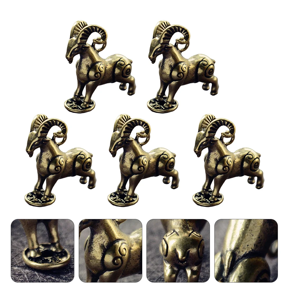 5pcs Brass Goat Figurine Ornament Wealth Figure Statue Sculpture Decoration Gift New Year Home Decor ( Golden )
5pcs Brass Goat Figurine Ornament Wealth Figure Statue Sculpture Decoration Gift New Year Home Decor ( Golden )