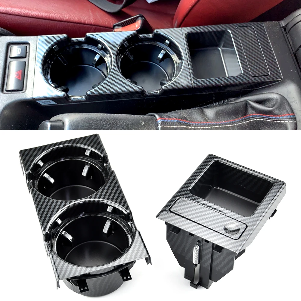 

Car Center Console Water Cup Holder Beverage Bottle Holder Coin Tray For Bmw 3 Series E46 318I 320I 98-06 51168217953 Black