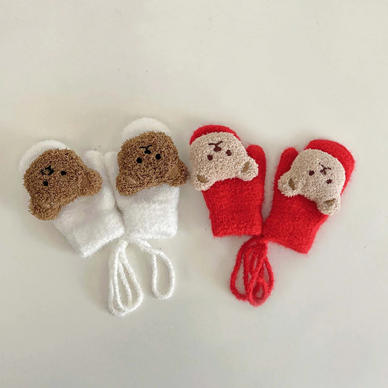 1-4Y Cartoon Bear Baby Mittens Winter Warm Kids Baby Girl Gloves Knitted Children Toddler Thick Teething Mitten New Year's Gift
1-4Y Cartoon Bear Baby Mittens Winter Warm Kids Baby Girl Gloves Knitted Children Toddler Thick Teething Mitten New Year's Gift