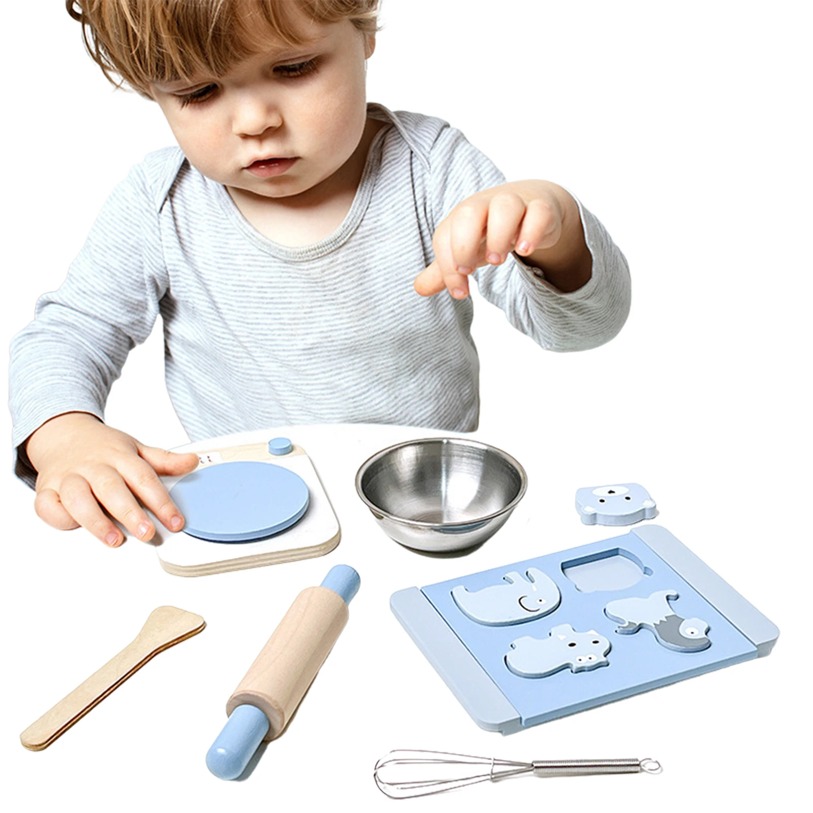 Кухонные принадлежности для детей, Обучающие инструменты с чашей из нержавеющей стали, измельчитель яиц и т. Д. Для малышей 
Кухонные принадлежности для детей, Обучающие инструменты с чашей из нержавеющей стали, измельчитель яиц и т. Д. Для малышей