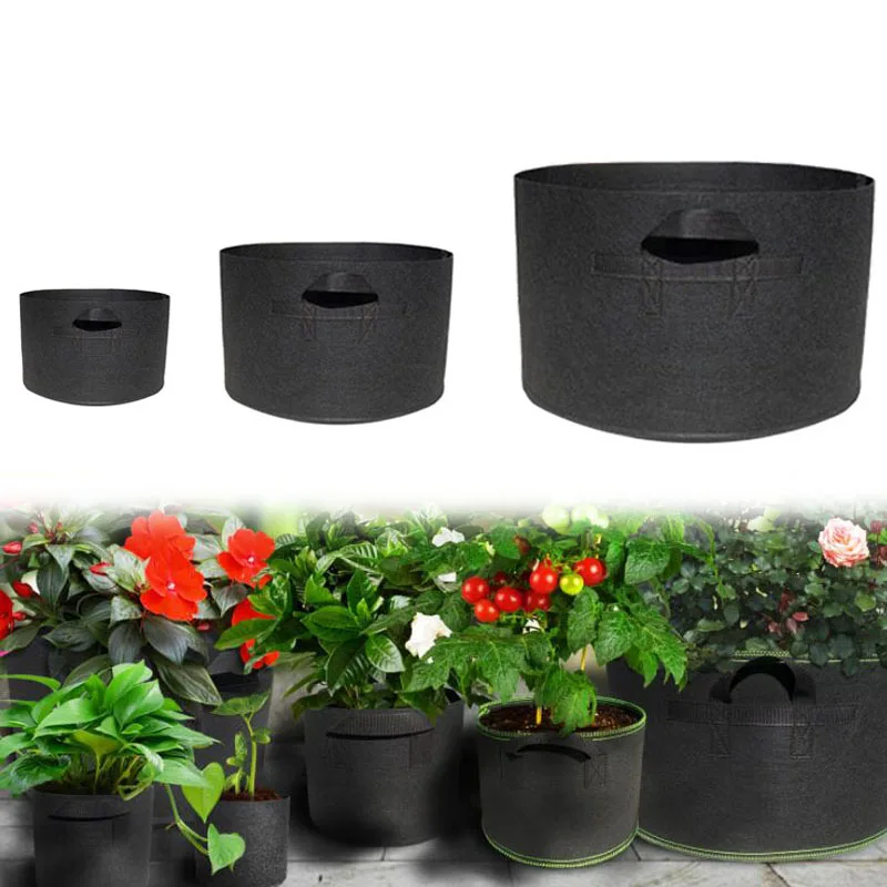 

big size 15 20 30 200 gallon planter Grow Bags pot home large growing pots garden tools strawberry fabric Vegetable jardin