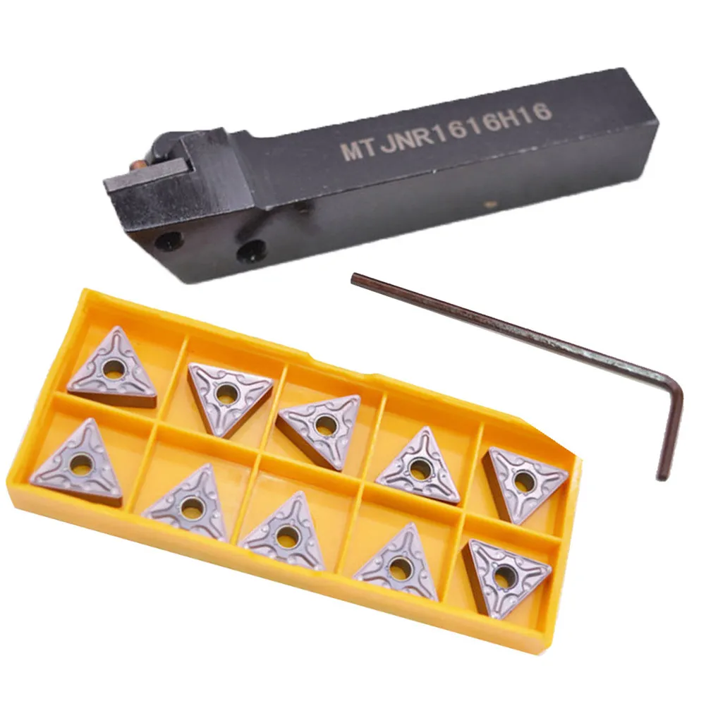 High Quality MTJNR1616H16 Turning Tool Holder with 10pcs TNMG160408 MA TNMG332 MA VP15TF Blades for Easy Replacement
High Quality MTJNR1616H16 Turning Tool Holder with 10pcs TNMG160408 MA TNMG332 MA VP15TF Blades for Easy Replacement