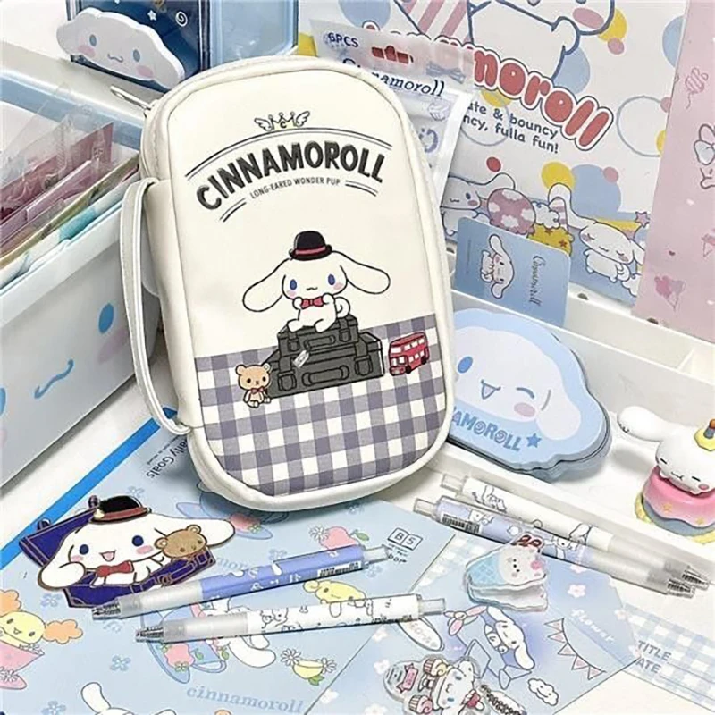 Kawaii Sanrio PU пенал, портативная ученическая сумка, канцелярские принадлежности, большой емкости, для хранения косметики 
Kawaii Sanrio PU пенал, портативная ученическая сумка, канцелярские принадлежности, большой емкости, для хранения косметики