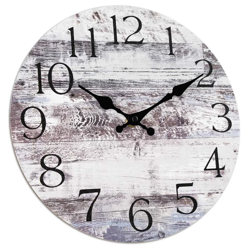 

Wall Clock, Rustic Country Kitchen Clock Decor,Retro Wall Clocks For Home Bathroom Bedrooms Living Room (10 Inch)