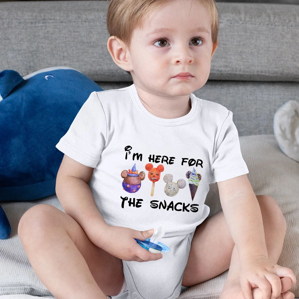 Infant Bodysuit I'm Here For The SNACKS Pattern Summer One Piece Baby Costume Harajuku Casual Cartoon Disney Kids Clothes Romper
Infant Bodysuit I'm Here For The SNACKS Pattern Summer One Piece Baby Costume Harajuku Casual Cartoon Disney Kids Clothes Romper