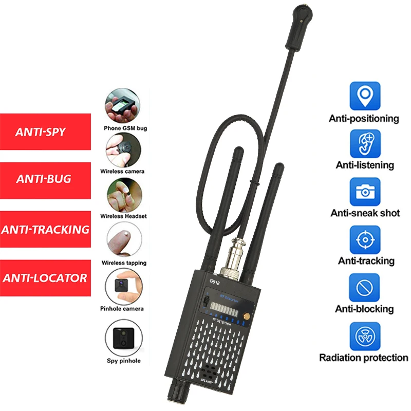 Anti camera detector GPS wireless signal detection Micro camera monitoring and detection debug Anti Stealth Shooting detector
Anti camera detector GPS wireless signal detection Micro camera monitoring and detection debug Anti Stealth Shooting detector