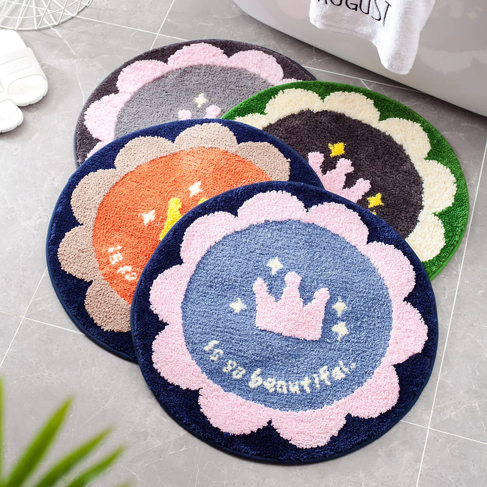 Cartoon Flocking Home Round Living Room Bedroom Carpet Toilet Door Floor Mat Computer Chair Yoga Mat Alfombra Para Cocina
Cartoon Flocking Home Round Living Room Bedroom Carpet Toilet Door Floor Mat Computer Chair Yoga Mat Alfombra Para Cocina