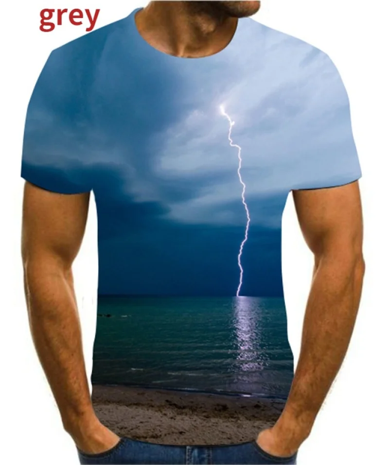 2022 Men and Women Novelty Fashion 3D Printing T Shirt Lightning Landscape Funny Short Sleeved Tees XS-5XL
2022 Men and Women Novelty Fashion 3D Printing T Shirt Lightning Landscape Funny Short Sleeved Tees XS-5XL