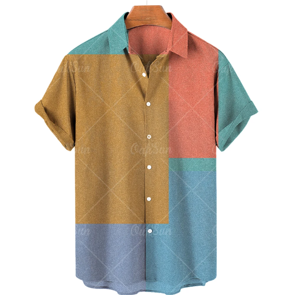 2022 New Summer Men's Stitching Shirt Casual Tshirt Fashion Oversized T-shirt Retro Shirt Single Row Button Short Sleeve Men
2022 New Summer Men's Stitching Shirt Casual Tshirt Fashion Oversized T-shirt Retro Shirt Single Row Button Short Sleeve Men