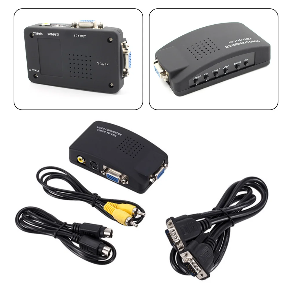 1 Set AV To VGA Converter VGA S-Video RCA To VGA Adapter RCA Composite AV To 4 Pure Hardware Conversion
1 Set AV To VGA Converter VGA S-Video RCA To VGA Adapter RCA Composite AV To 4 Pure Hardware Conversion