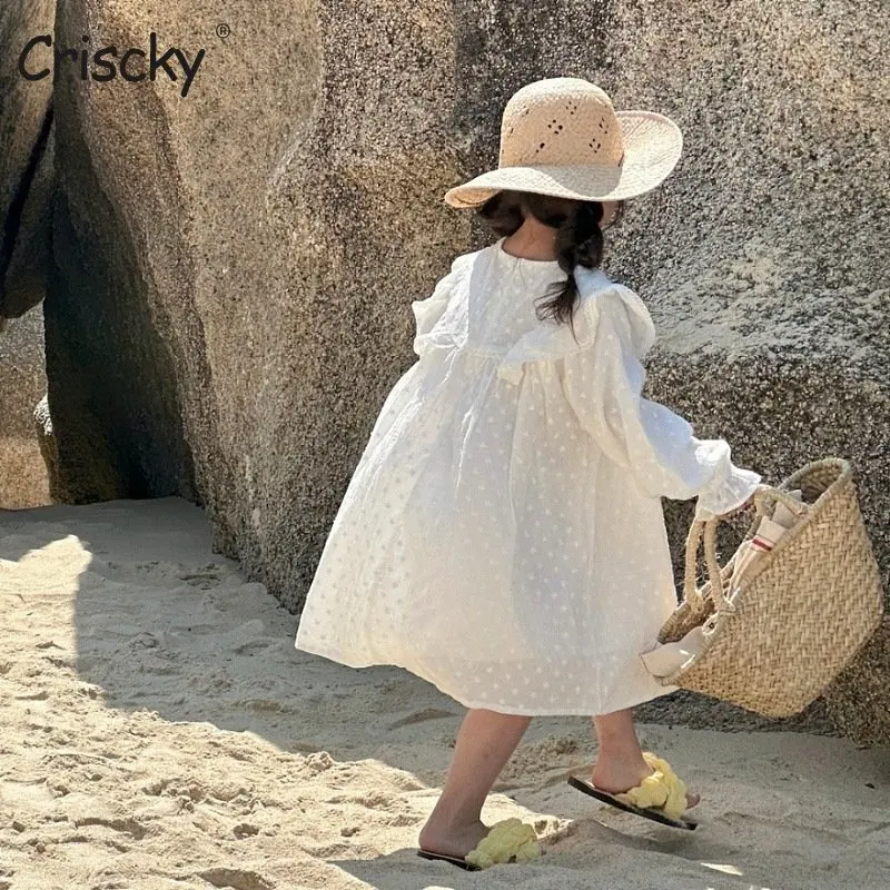 Girls Baby Dress Spring Summer Solid Dot Ruffles Long Sleeve Lace Toddler Kids Dresses Children's Costumes Clothing
Girls Baby Dress Spring Summer Solid Dot Ruffles Long Sleeve Lace Toddler Kids Dresses Children's Costumes Clothing