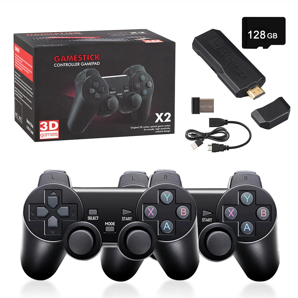 GD10 128G 40000+ Games Retro Video Game Console 4K HD TV Game Stick 2.4G Dual Wireless Controller For PSP PS1 N64 GBA
GD10 128G 40000+ Games Retro Video Game Console 4K HD TV Game Stick 2.4G Dual Wireless Controller For PSP PS1 N64 GBA