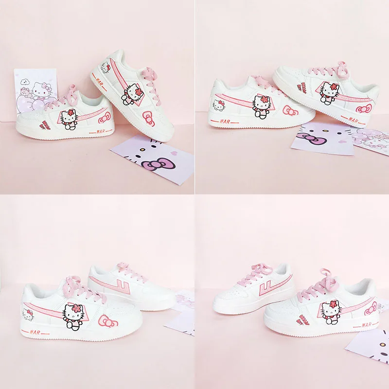 Милые Мультяшные кавайные санриовые кроссовки Hellokittys с новым узором для девочек на весну и осень повседневные трендовые низкие кроссовки
Милые Мультяшные кавайные санриовые кроссовки Hellokittys с новым узором для девочек на весну и осень повседневные трендовые низкие кроссовки