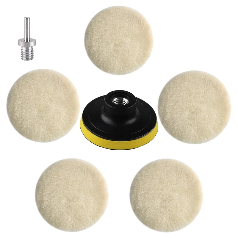 6 Pcs Polishing Pads, Buffing Pad For Car,3 Inch Bonnets Waxing Buffer Discs Wheel Kit For Drill With M14 Drill Adapter
6 Pcs Polishing Pads, Buffing Pad For Car,3 Inch Bonnets Waxing Buffer Discs Wheel Kit For Drill With M14 Drill Adapter