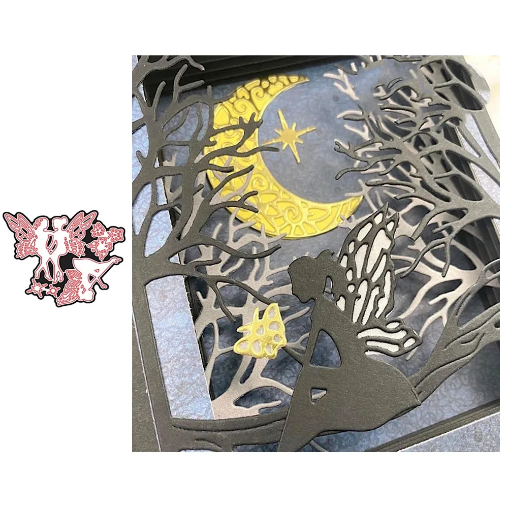 Moon Butterfly Fairy Decoration Metal Cutting Dies And Stamp DIY Scrapbook Manual Paper Card Decorative Embossing Process Mold
Moon Butterfly Fairy Decoration Metal Cutting Dies And Stamp DIY Scrapbook Manual Paper Card Decorative Embossing Process Mold