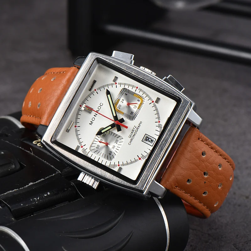 TA22 Monaco Style Original Brand Luxury Men Watches Multifunction Classic Square CARRERA Chronograph Automatic Date AAA Clocks
TA22 Monaco Style Original Brand Luxury Men Watches Multifunction Classic Square CARRERA Chronograph Automatic Date AAA Clocks