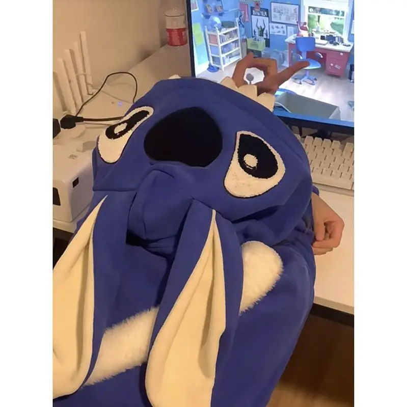 Женский свитшот с большими ушками Stitch Kawaii, осенне-зимний свободный УТЕПЛЕННЫЙ ТОП на молнии в стиле оверсайз
Женский свитшот с большими ушками Stitch Kawaii, осенне-зимний свободный УТЕПЛЕННЫЙ ТОП на молнии в стиле оверсайз