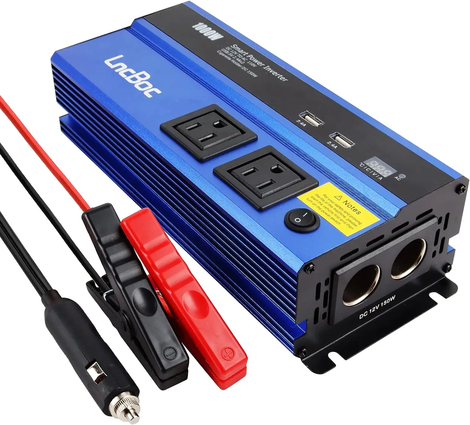 Inverter 12V to 110V AC Converter, Car Power Inverter with Dual AC Outlets and 2.4A Dual USB Ports Car Charger Adapter 
Inverter 12V to 110V AC Converter, Car Power Inverter with Dual AC Outlets and 2.4A Dual USB Ports Car Charger Adapter